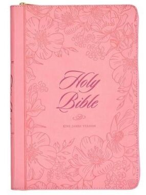 KJV Large-Print Thinline Bible - Pink Zipper